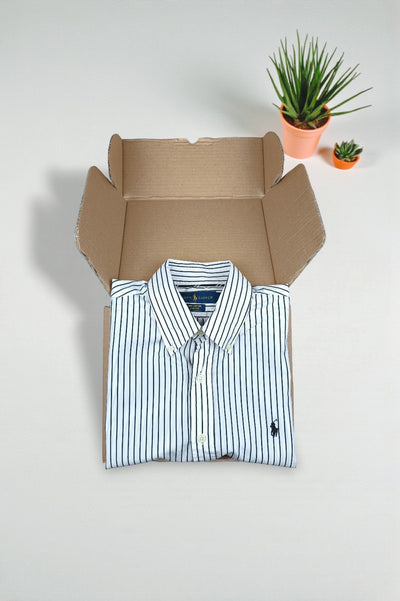 Polo Ralph Lauren Striped Shirt White Black | Classic Casual