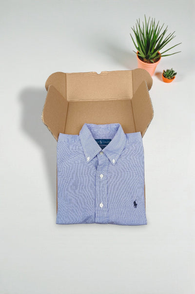 Polo Ralph Lauren Blake Shirt Blue Check Cotton Button Down