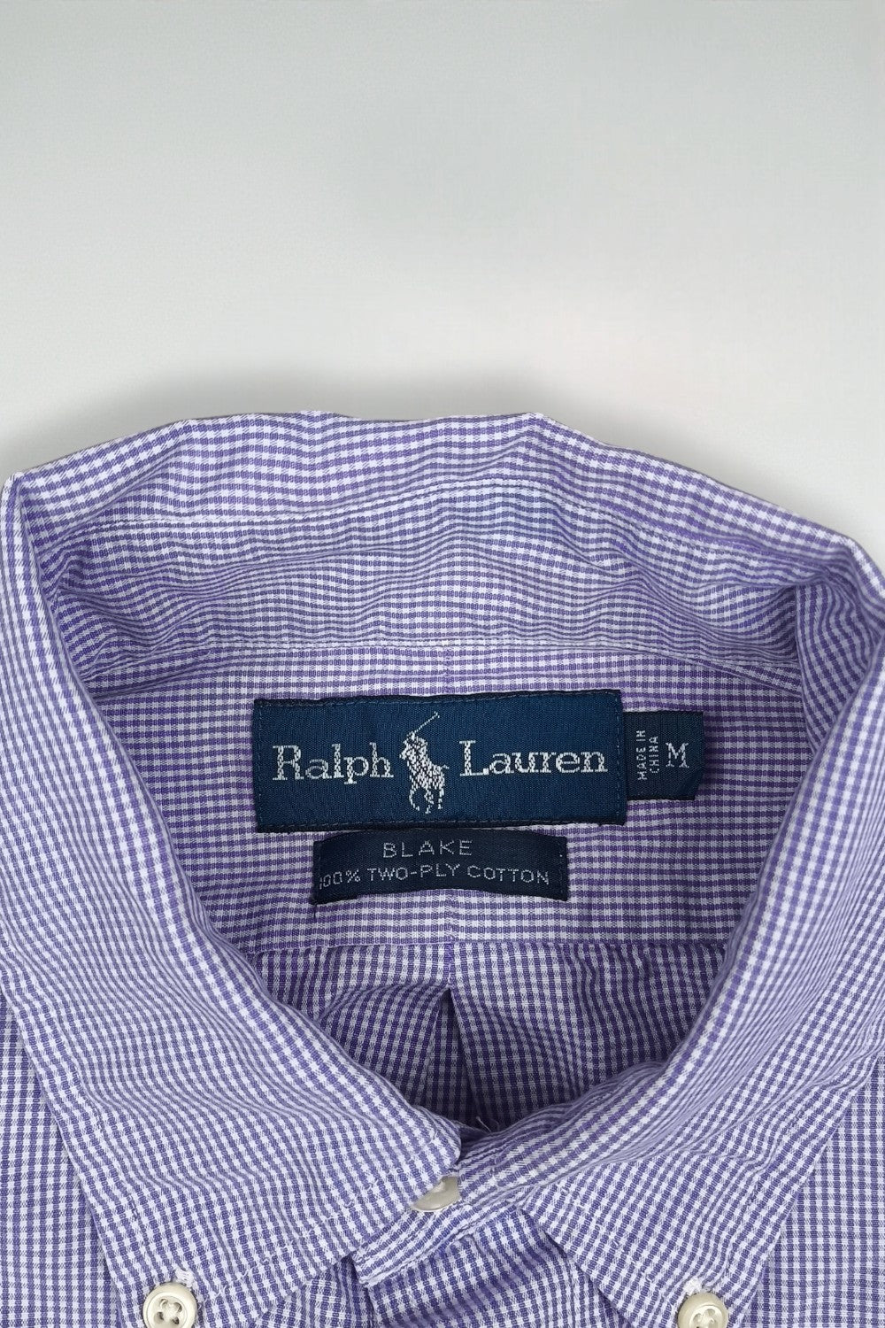 Polo Ralph Lauren Blake Shirt Blue Check Cotton Button Down