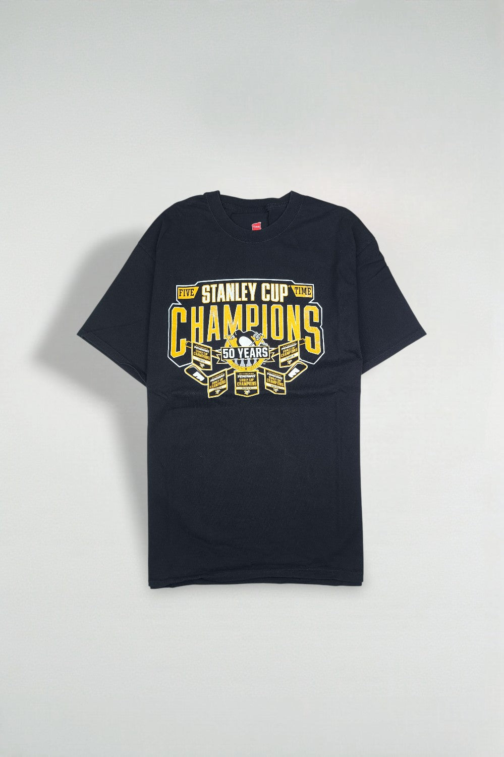 Vintage Pittsburgh Penguins Stanley Cup T-Shirt Black | NHL Graphic Tee