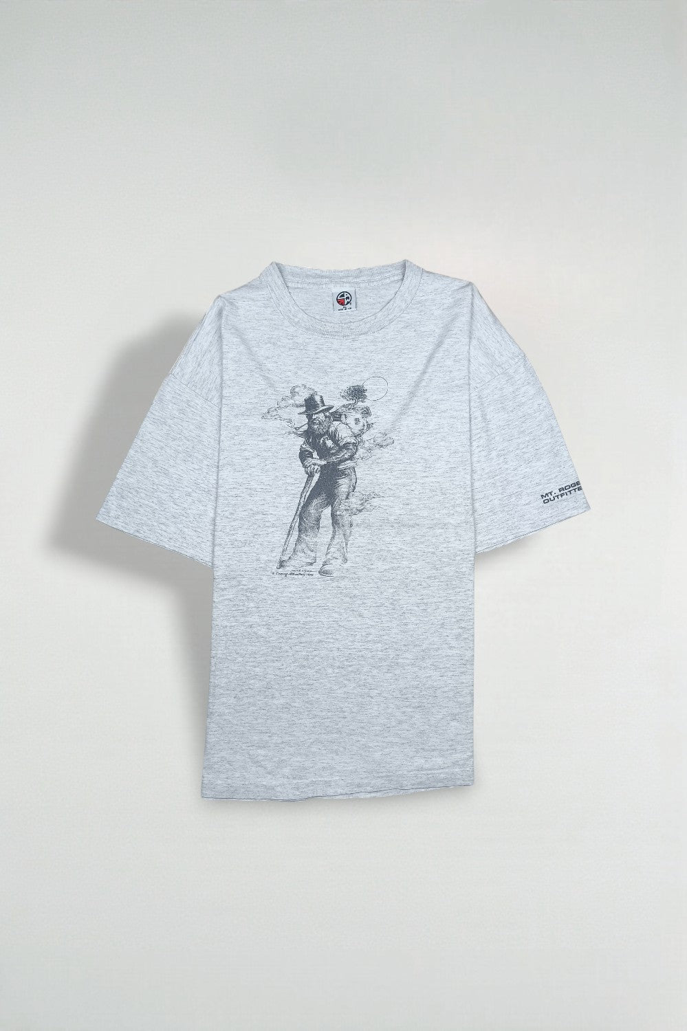 Vintage Mount Rogers Graphic Single Stitch T-Shirt Grey | USA Outdoor 90s