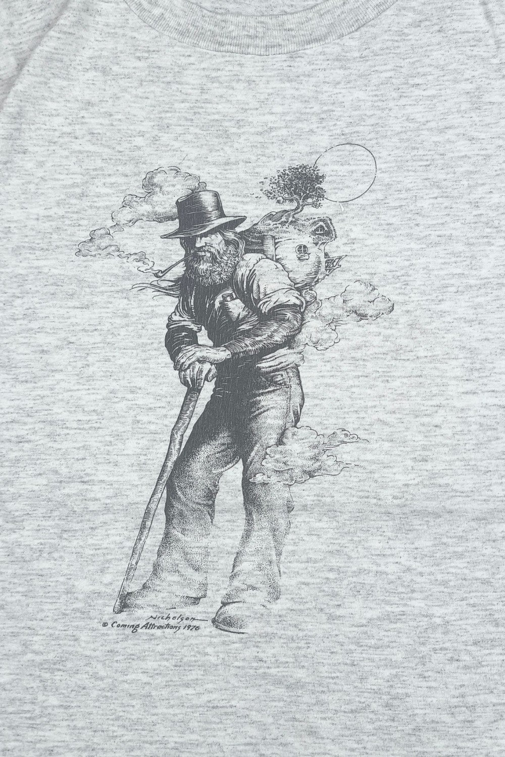 Vintage Mount Rogers Graphic Single Stitch T-Shirt Grey | USA Outdoor 90s