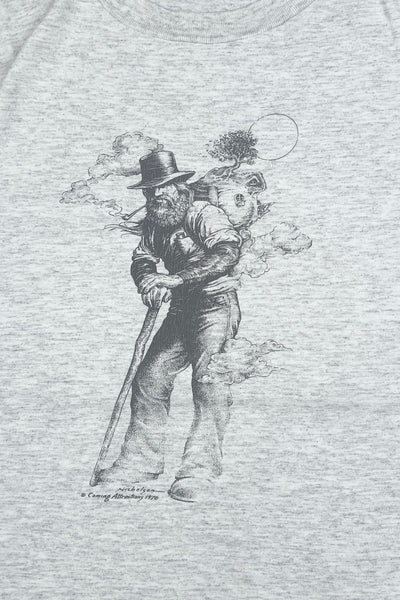 Vintage Mount Rogers Graphic Single Stitch T-Shirt Grey | USA Outdoor 90s