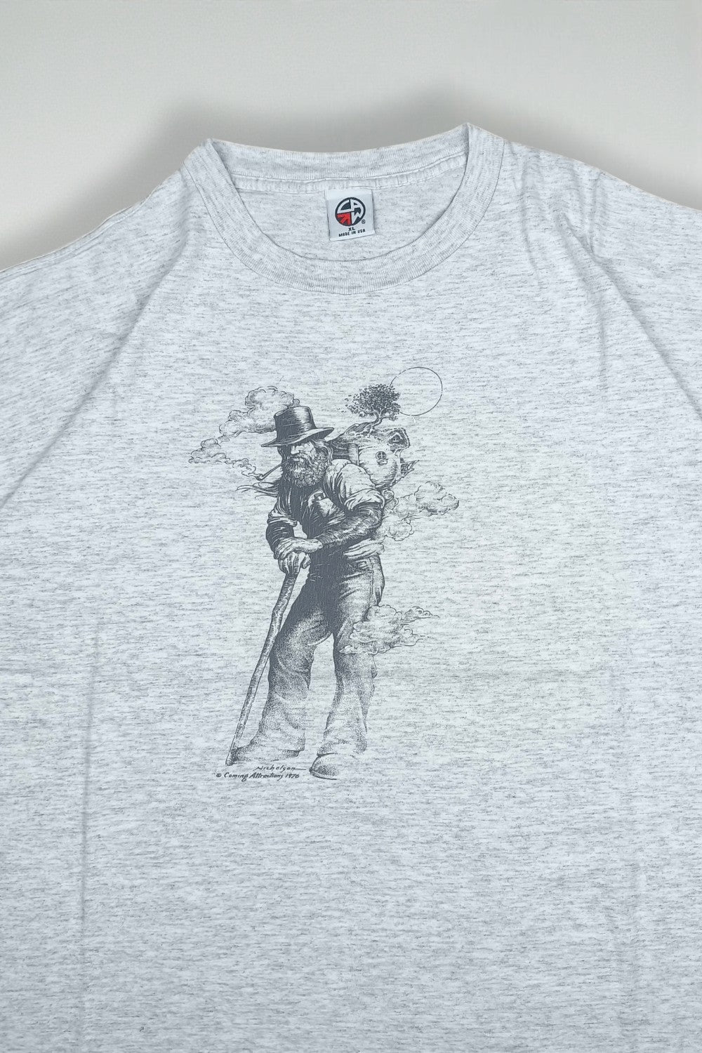 Vintage Mount Rogers Graphic Single Stitch T-Shirt Grey | USA Outdoor 90s