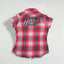 Harley-Davidson Plaid Short Sleeve Shirt Red Grey | Women Casual