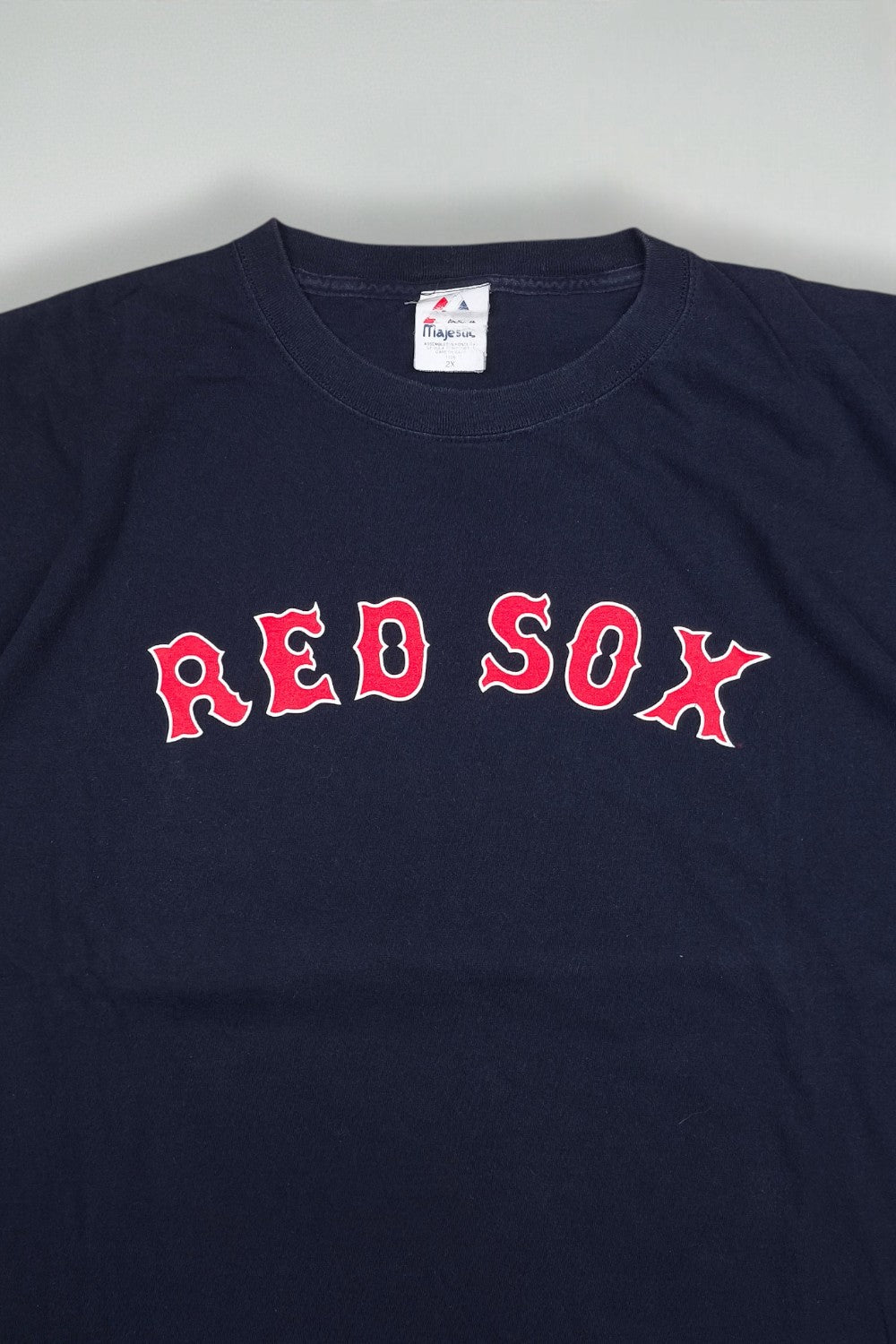 Vintage Majestic Boston Red Sox MLB T-Shirt Navy | Y2K Sportswear