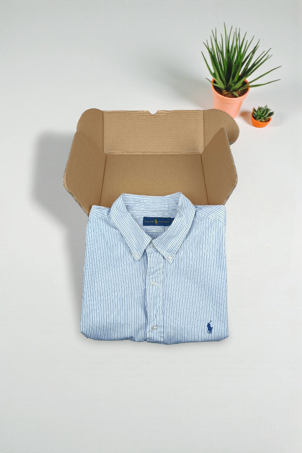 Vintage Polo Ralph Lauren Striped Shirt Blue White | Classic Oxford