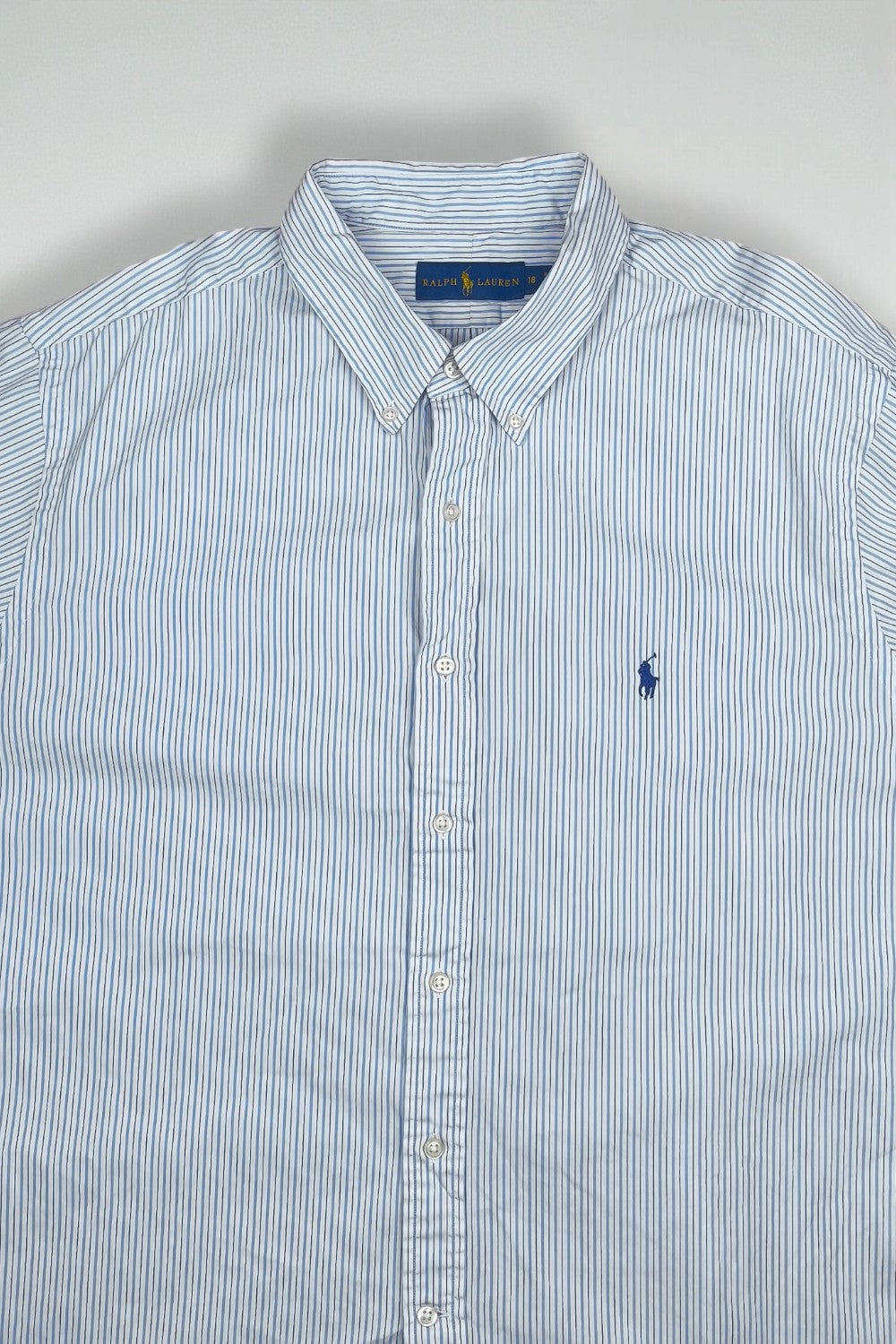 Vintage Polo Ralph Lauren Striped Shirt Blue White | Classic Oxford