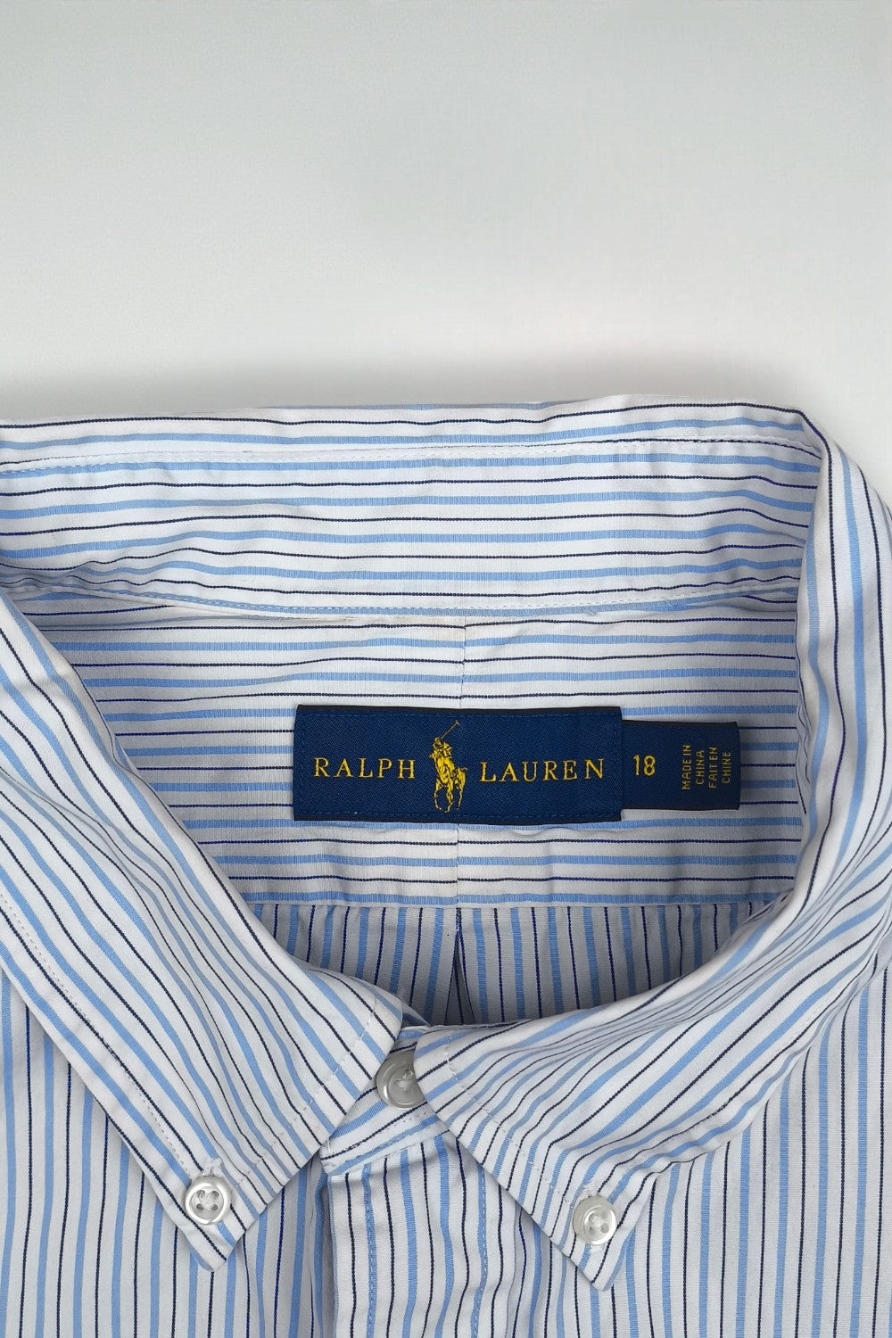 Vintage Polo Ralph Lauren Striped Shirt Blue White | Classic Oxford