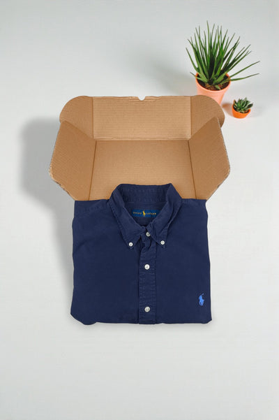 Vintage Polo Ralph Lauren Shirt Navy Blue | Classic Button Down
