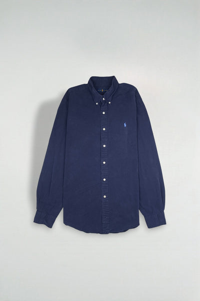 Vintage Polo Ralph Lauren Shirt Navy Blue | Classic Button Down