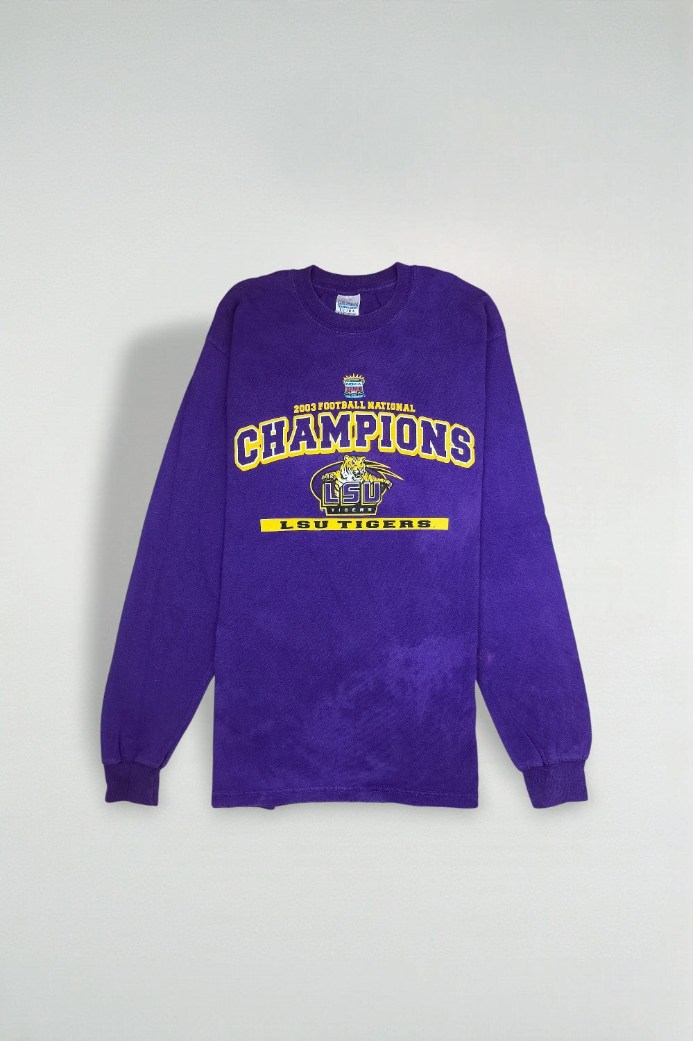 Vintage LSU Tigers Champions Long Sleeve T-Shirt Purple | 2000s