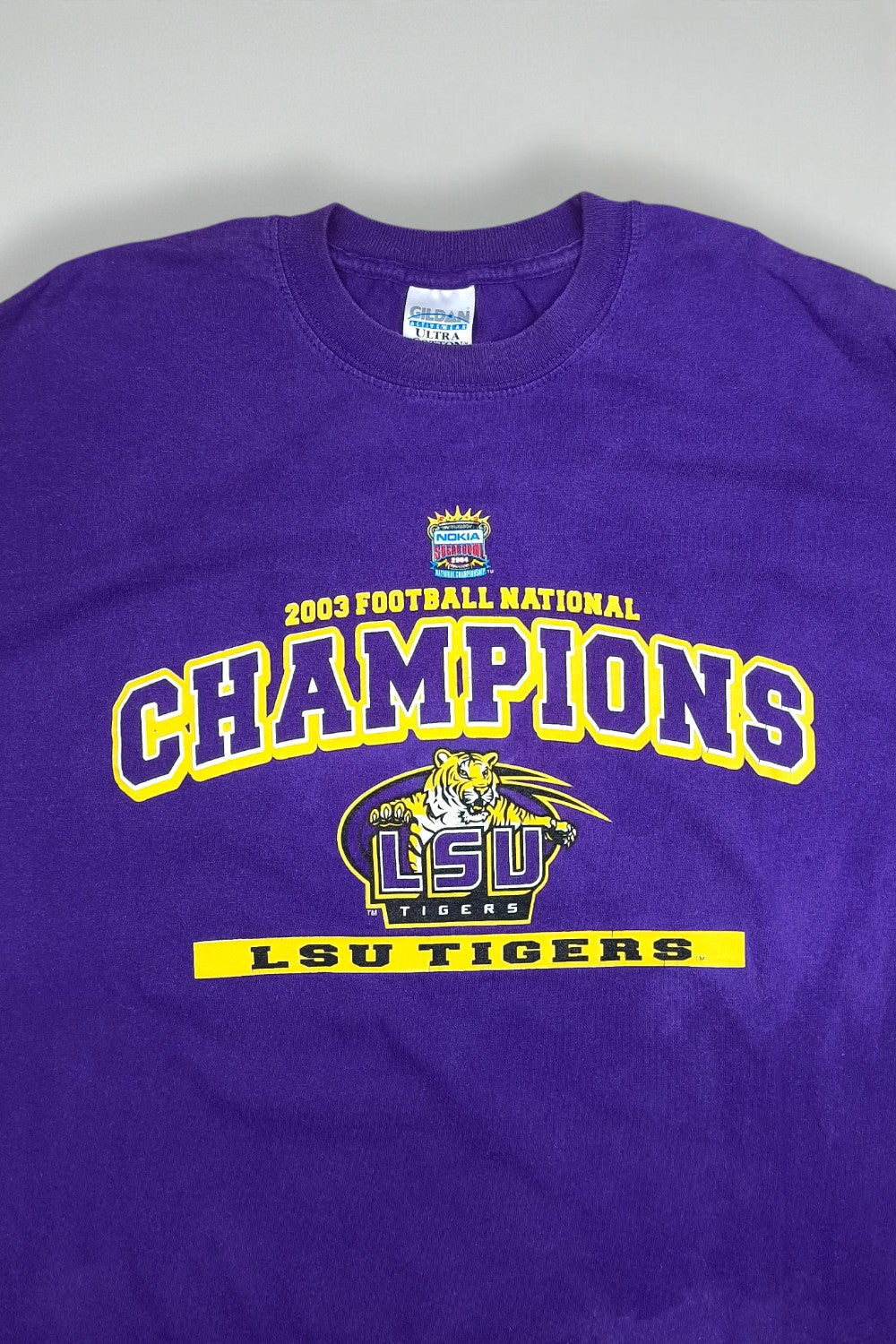 Vintage LSU Tigers Champions Long Sleeve T-Shirt Purple | 2000s