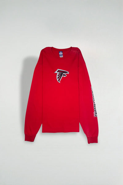 Vintage Reebok Atlanta Falcons NFL Long Sleeve T-Shirt Red | 2000s