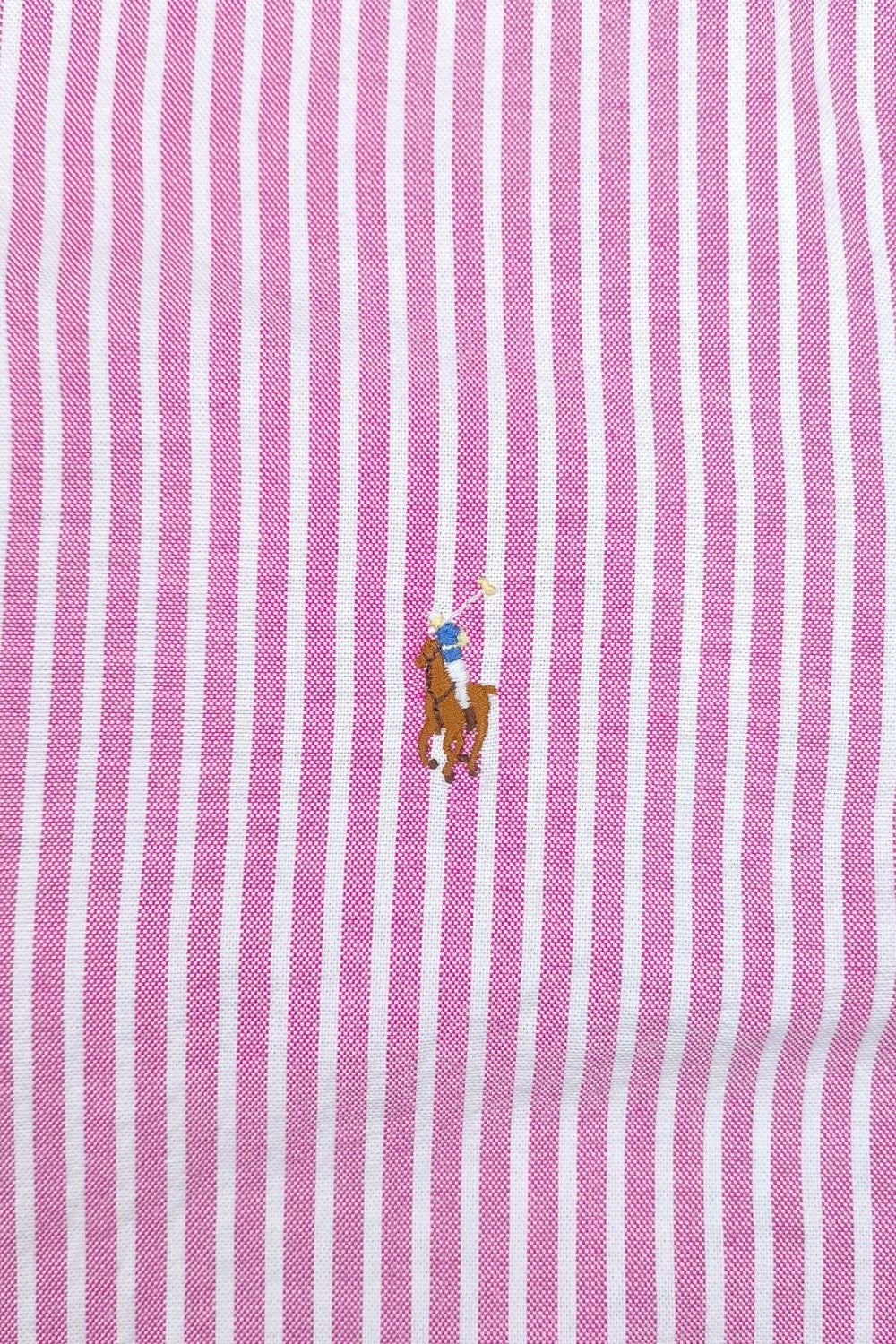 Polo Ralph Lauren Striped Oxford Shirt Pink White | Slim Fit Casual