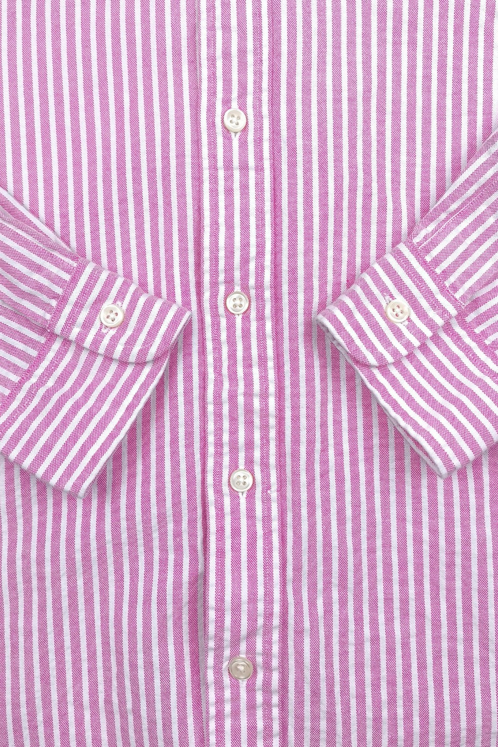 Polo Ralph Lauren Striped Oxford Shirt Pink White | Slim Fit Casual