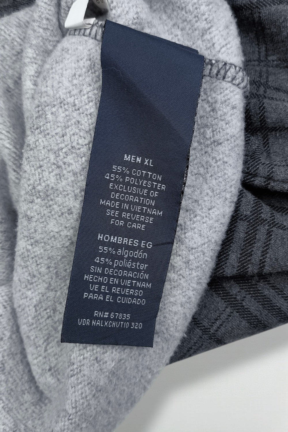 Nautica Quarter Zip Sweatshirt Grey Checkered XL | Casual Pullover