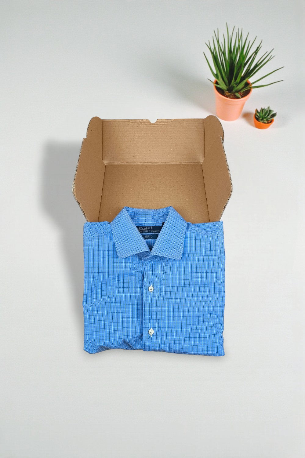 Polo Ralph Lauren Check Shirt Blue Classic Fit Cotton