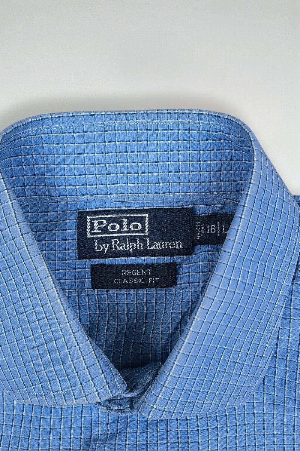 Polo Ralph Lauren Check Shirt Blue Classic Fit Cotton