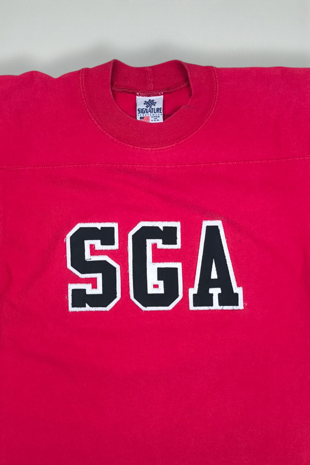 Vintage Signature Sportswear SGA Football T-Shirt Red USA | 90s Athletic
