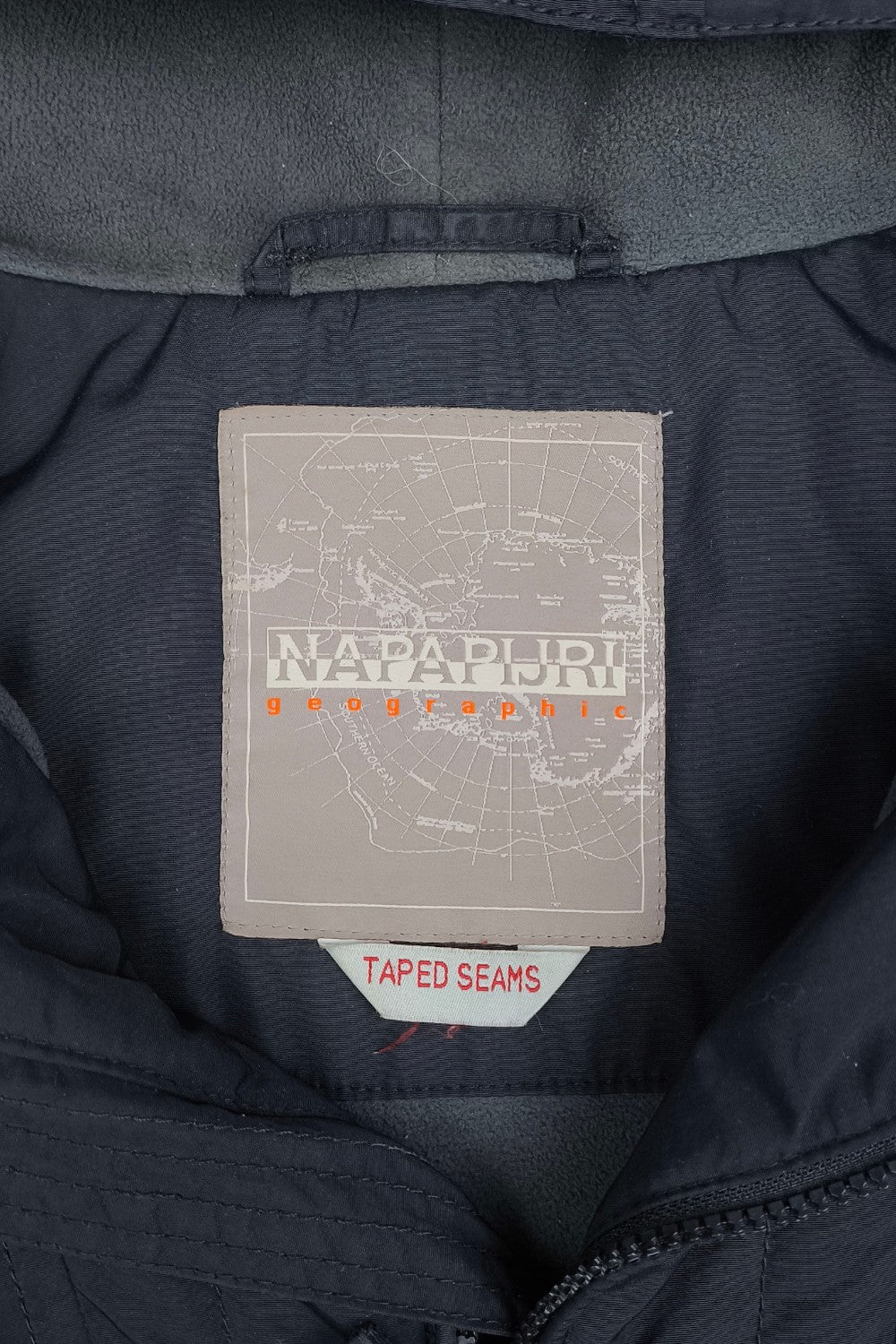 Vintage Napapijri Geographic Anorak Jacket Navy | Outdoor Streetwear
