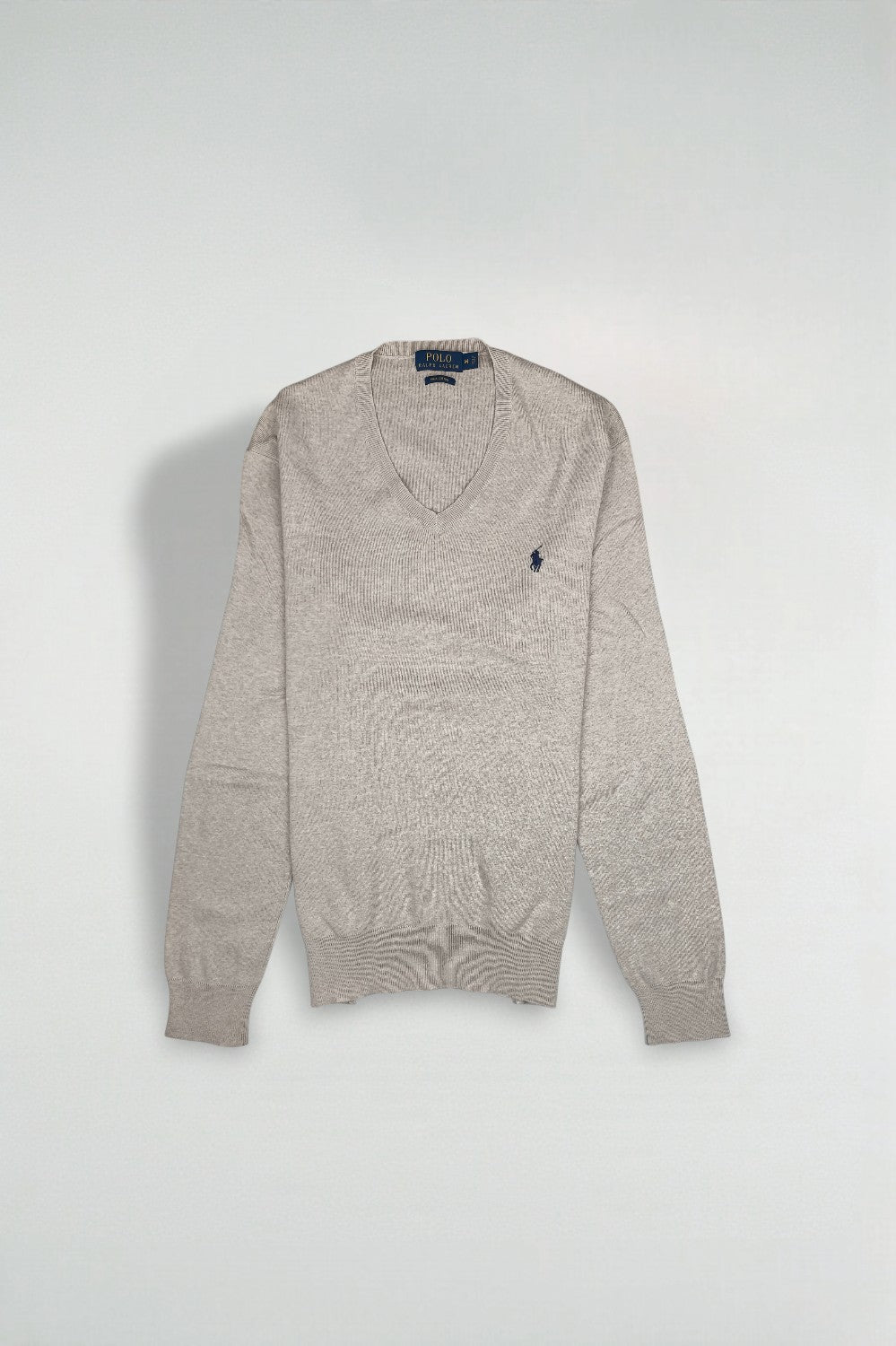 Vintage Polo Ralph Lauren V-Neck Sweater Beige | Classic Knit