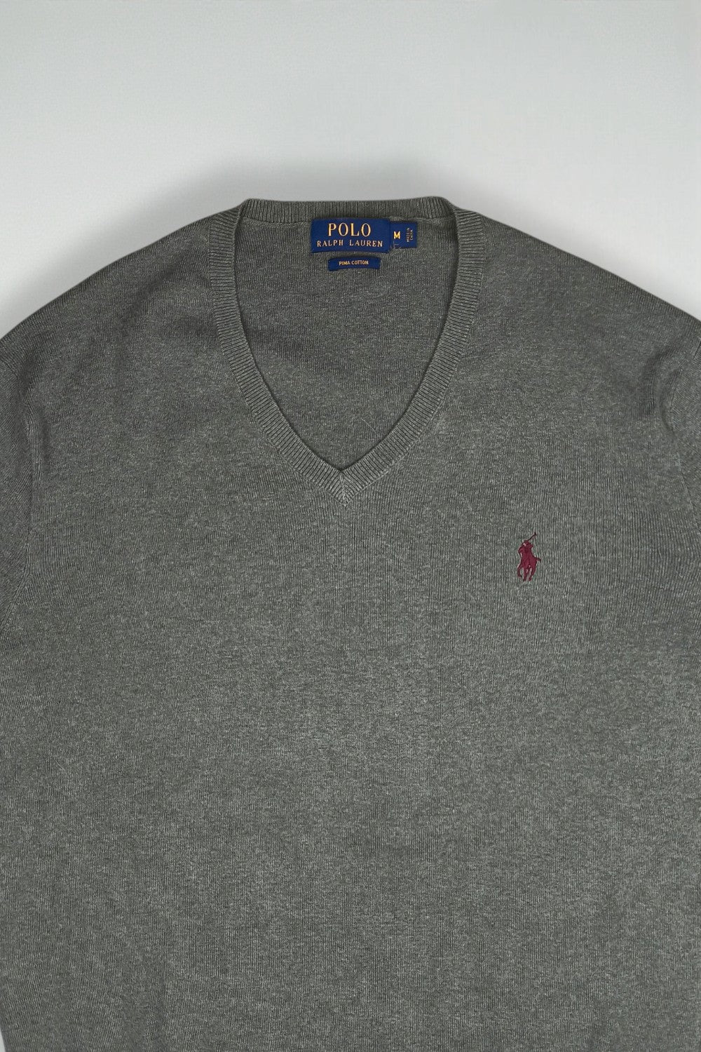 Polo Ralph Lauren V-Neck Sweater Green Cotton | Classic Knit