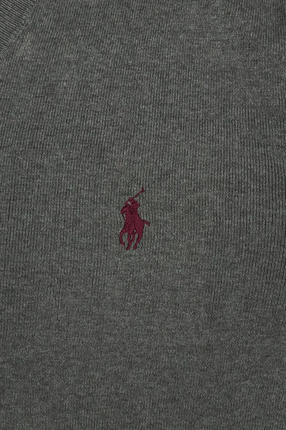 Polo Ralph Lauren V-Neck Sweater Green Cotton | Classic Knit