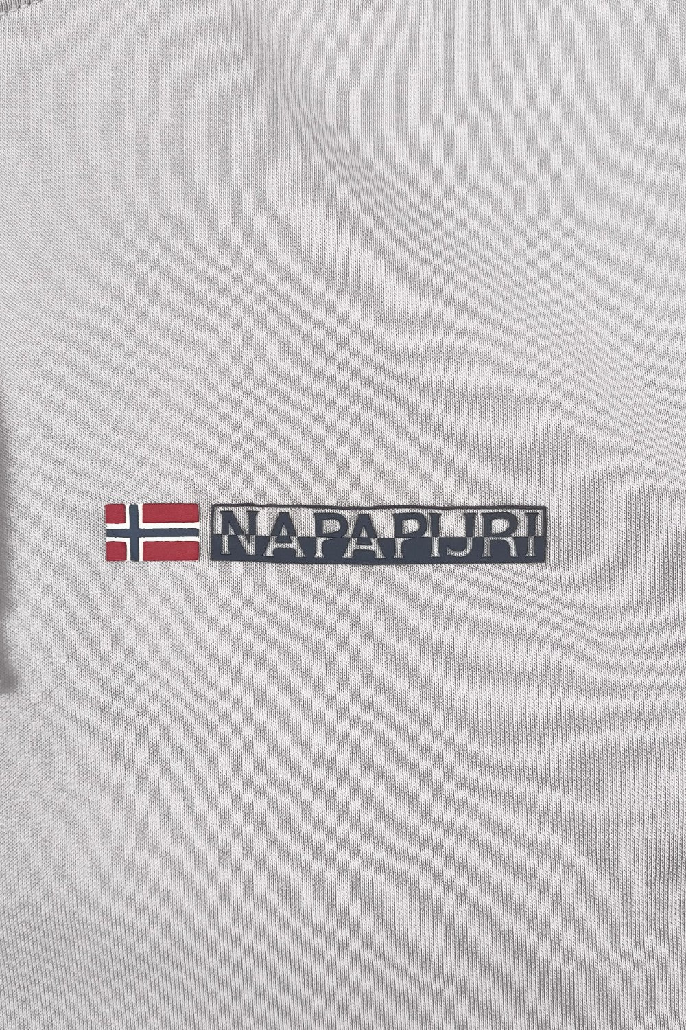 Vintage Napapijri Geographic Logo Hoodie Grey | Streetwear Sweatshirt