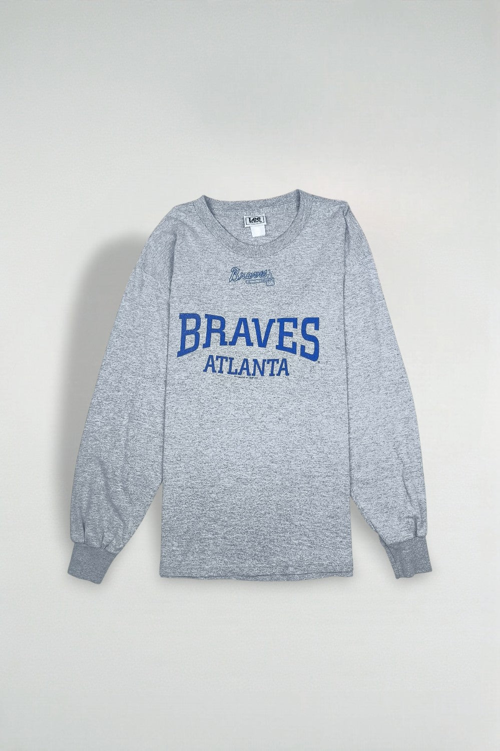 Vintage Lee Braves Atlanta MLB Long Sleeve T-Shirt Grey | 2000s