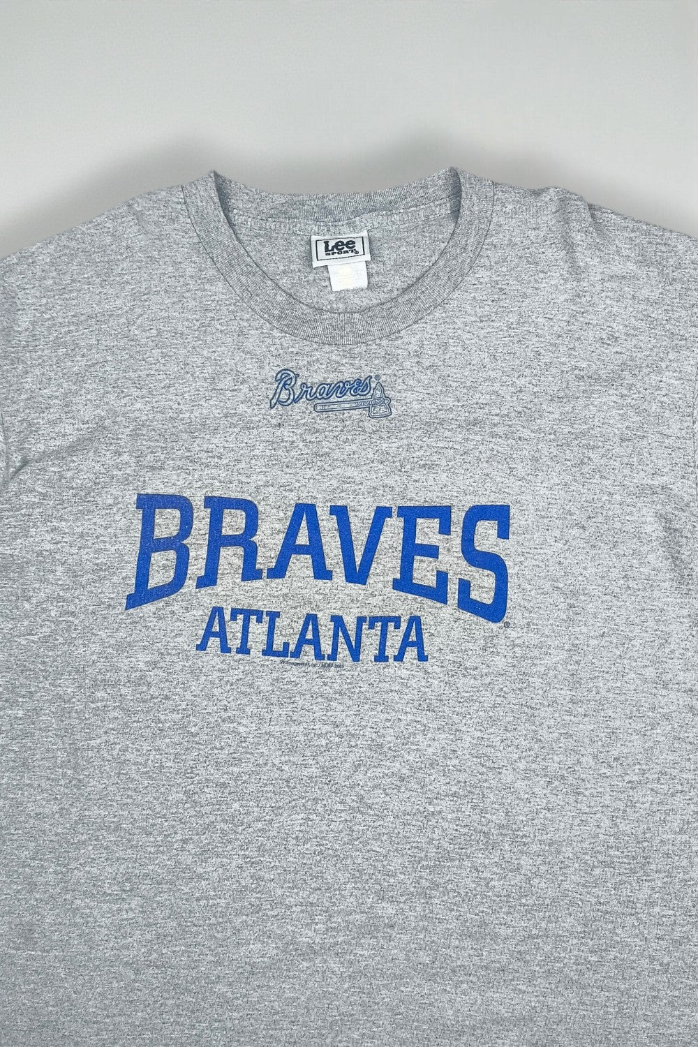 Vintage Lee Braves Atlanta MLB Long Sleeve T-Shirt Grey | 2000s