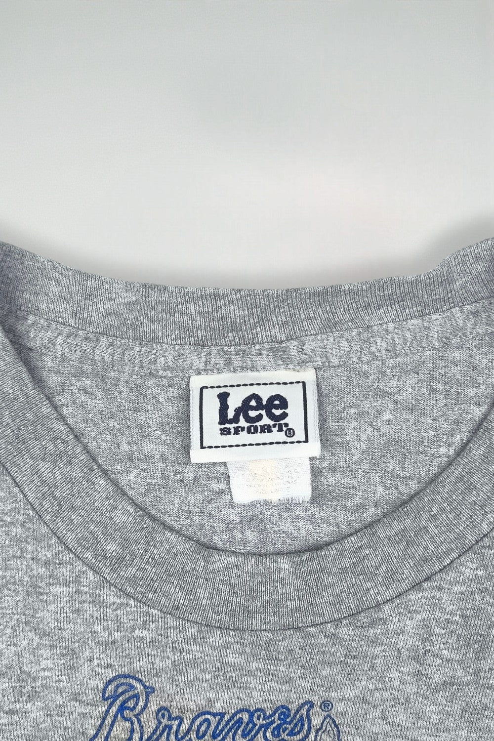 Vintage Lee Braves Atlanta MLB Long Sleeve T-Shirt Grey | 2000s