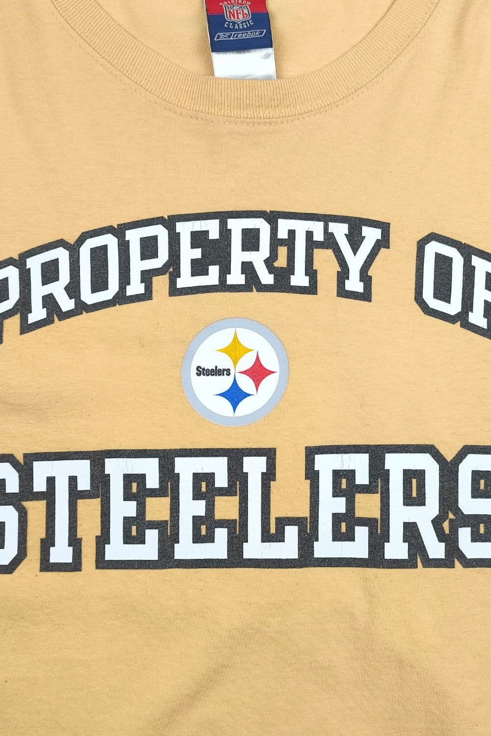 Vintage Reebok Steelers NFL Long Sleeve T-Shirt Yellow | 2000s