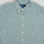 Vintage Polo Ralph Lauren Striped Button Down Shirt Green White L