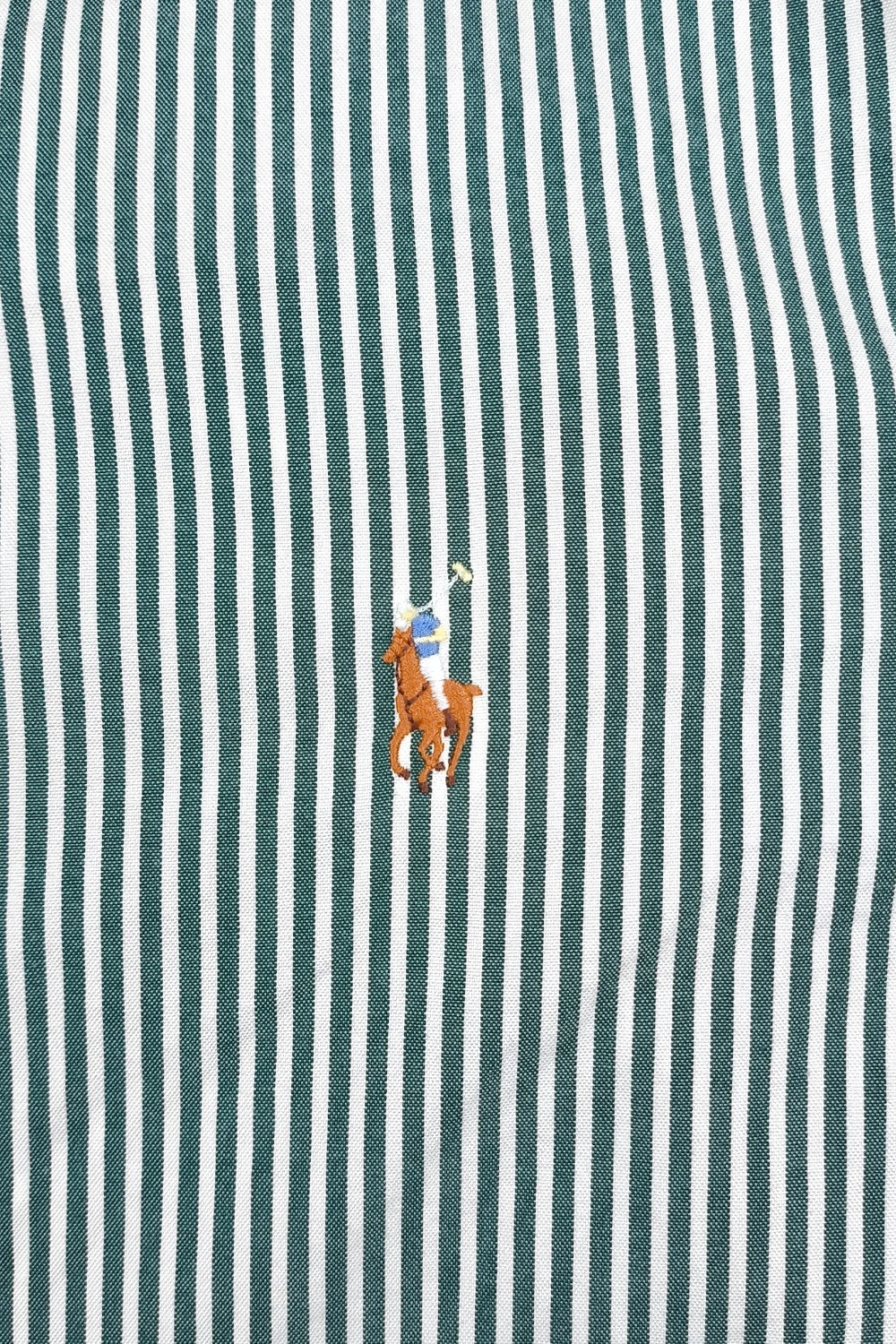 Vintage Polo Ralph Lauren Striped Button Down Shirt Green White L