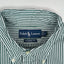 Vintage Polo Ralph Lauren Striped Button Down Shirt Green White L