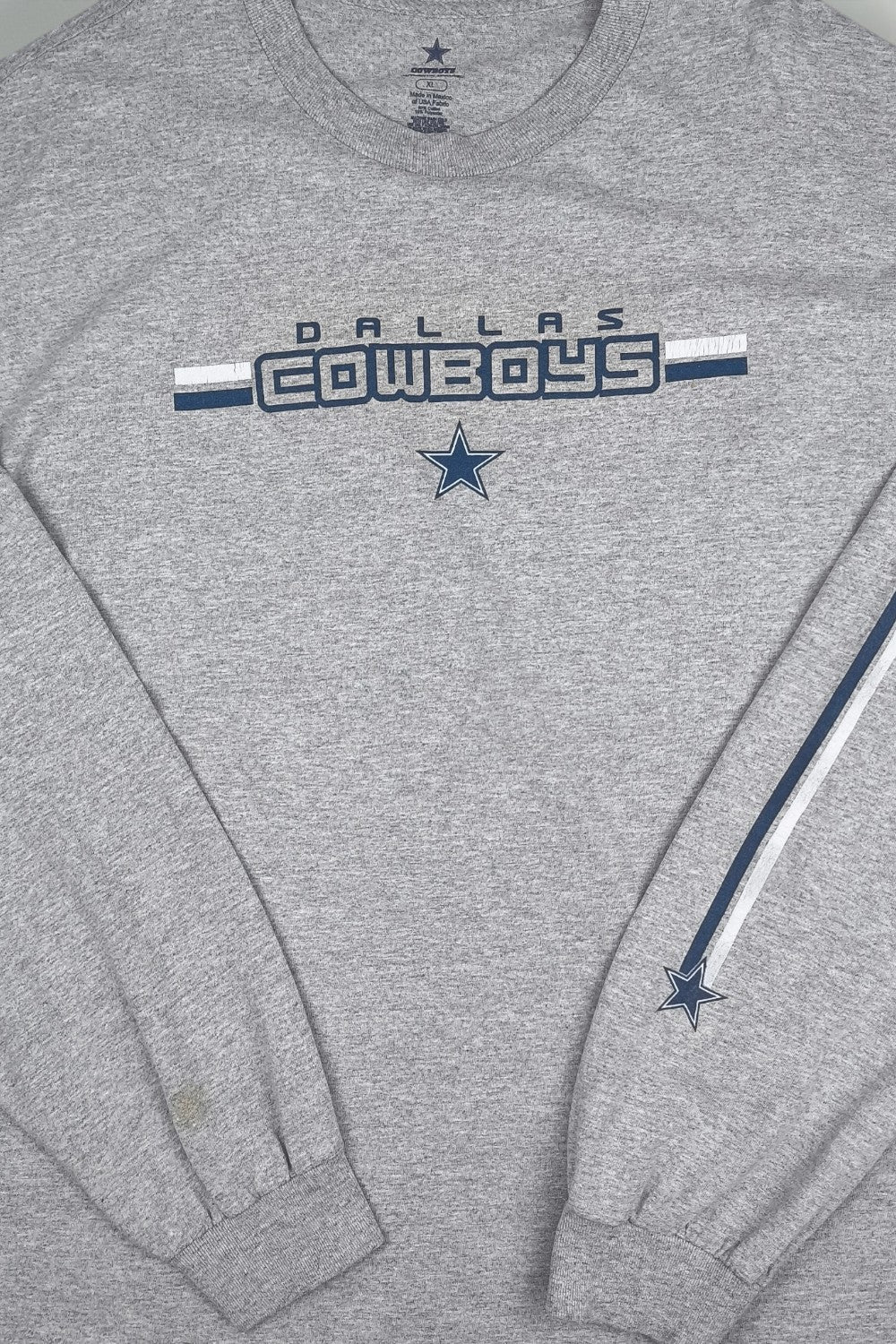 Vintage Dallas Cowboys Long Sleeve T-Shirt Grey | 2000s NFL Apparel