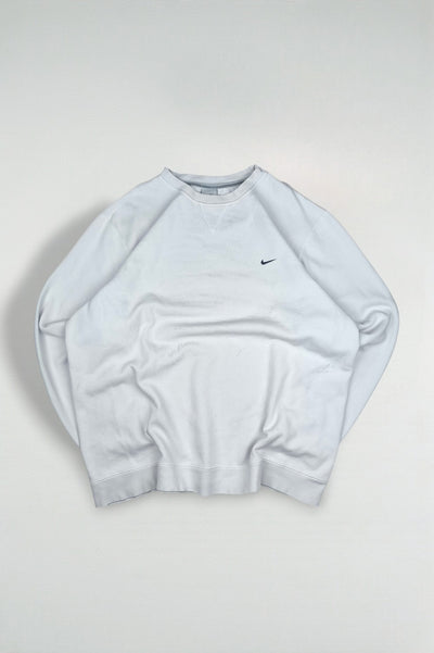 Vintage Nike Mini Swoosh Sweatshirt White XL | 2000s Sportswear
