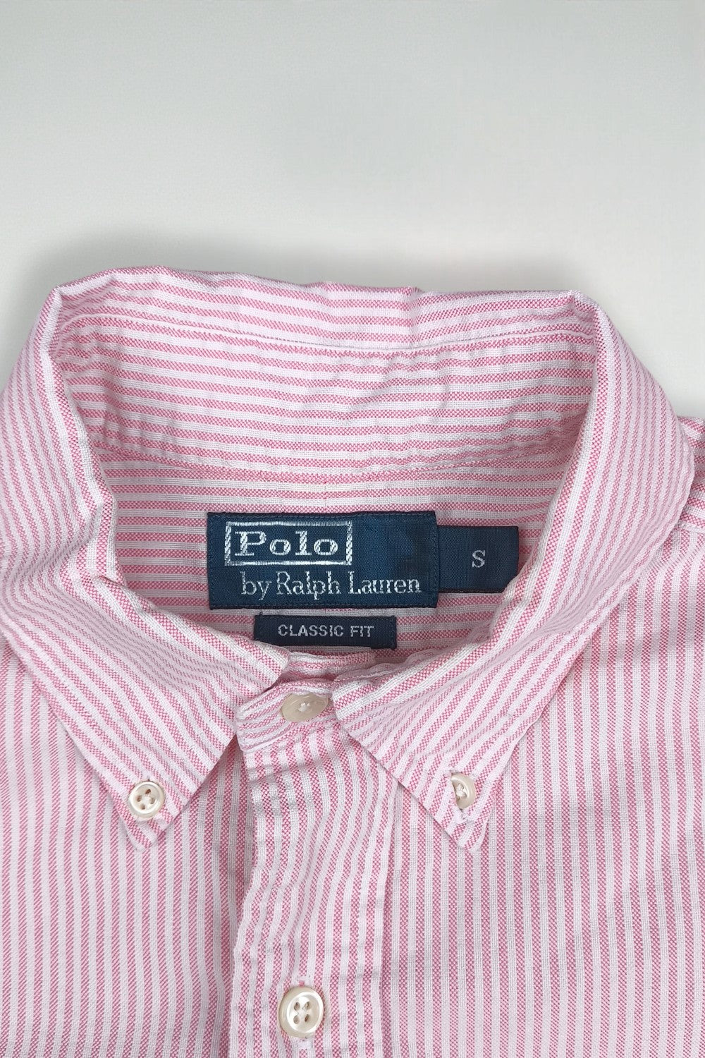 Vintage Polo Ralph Lauren Striped Shirt Pink White | Classic Fit