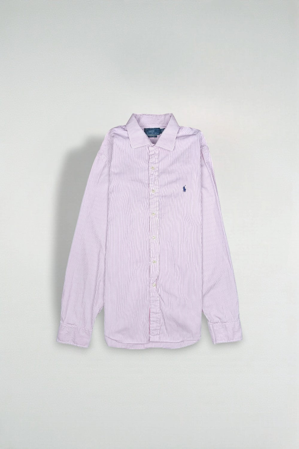 Vintage Polo Ralph Lauren Striped Shirt Pink White | Slim Fit
