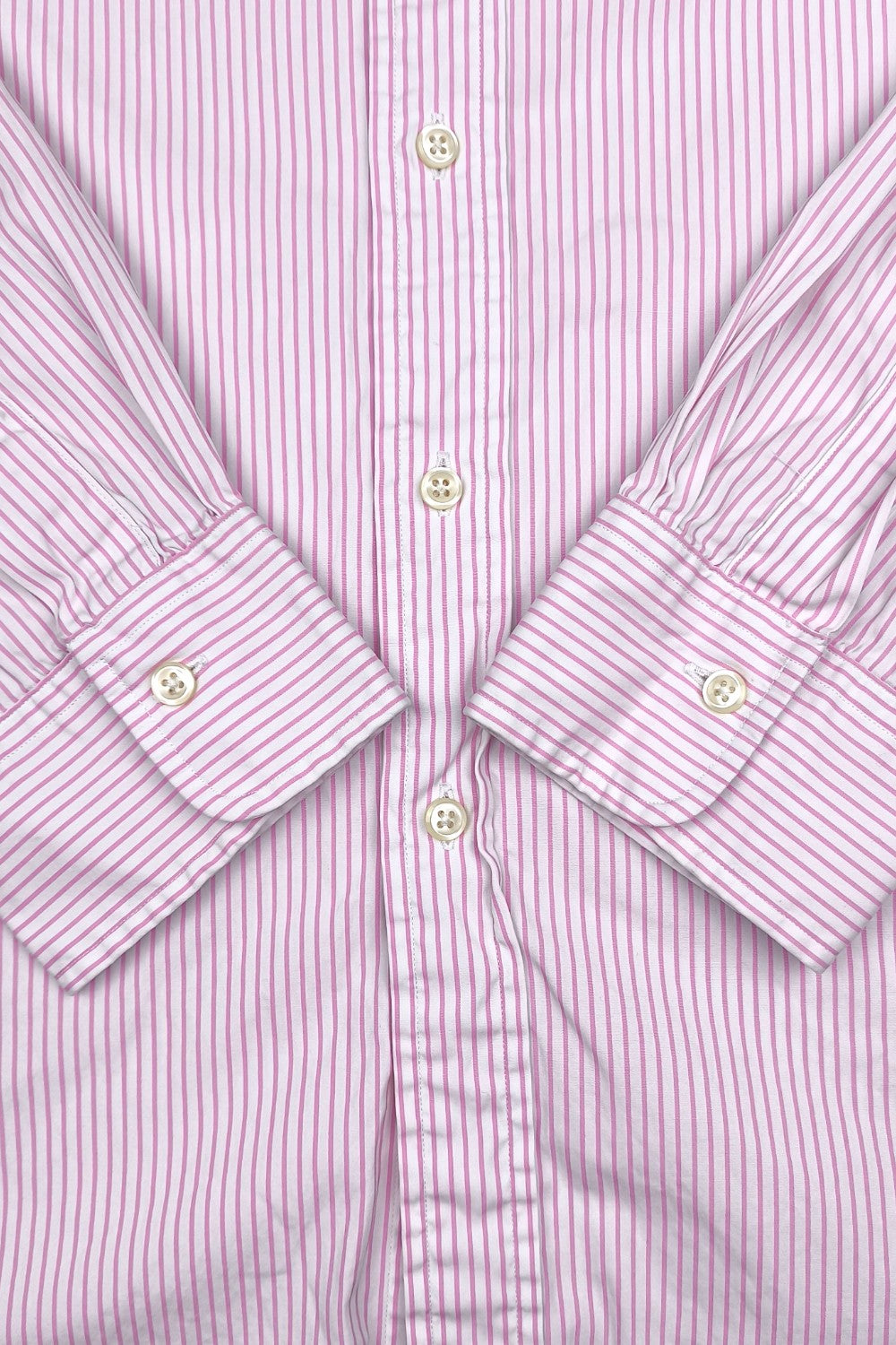 Vintage Polo Ralph Lauren Striped Shirt Pink White | Slim Fit