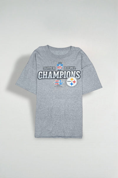 Vintage NFL Pittsburgh Steelers Super Bowl Champions T-Shirt Grey | Y2K Tee