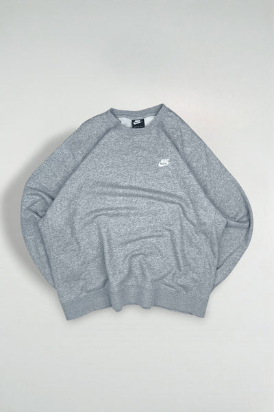 Vintage Nike Mini Swoosh Grey Crewneck Sweatshirt XL | Y2K Sportswear