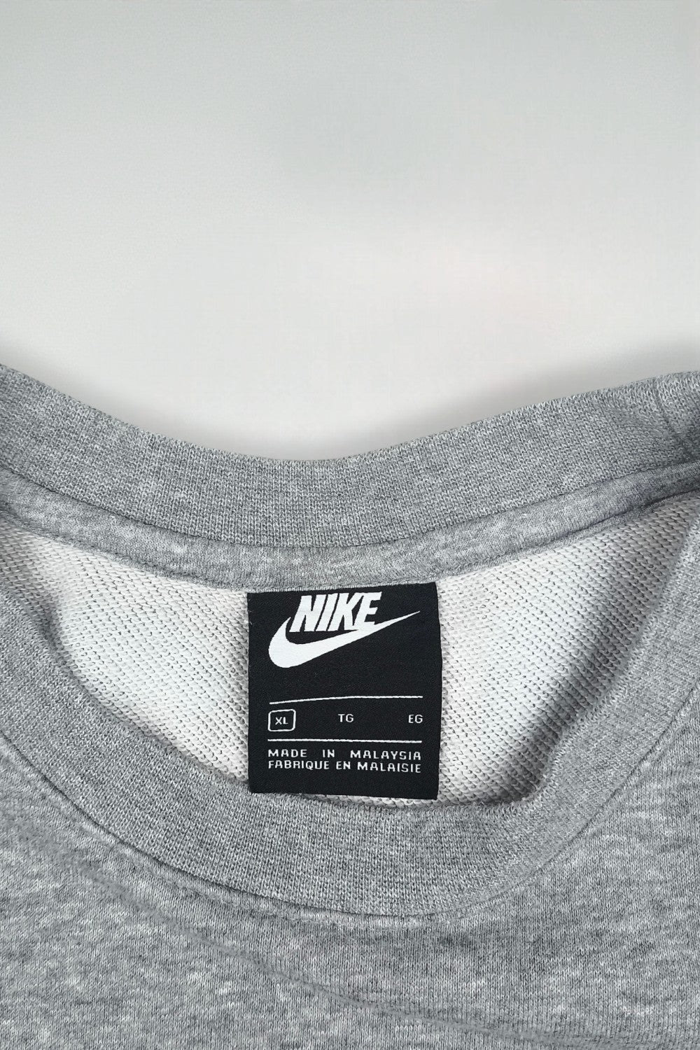 Vintage Nike Mini Swoosh Grey Crewneck Sweatshirt XL | Y2K Sportswear