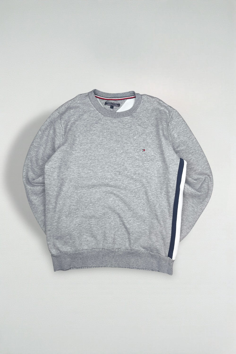 Vintage Tommy Hilfiger Flag Logo Sweatshirt Grey XL Fleece Crewneck