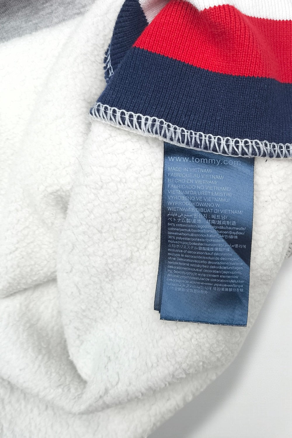 Vintage Tommy Hilfiger Flag Logo Sweatshirt Grey XL Fleece Crewneck