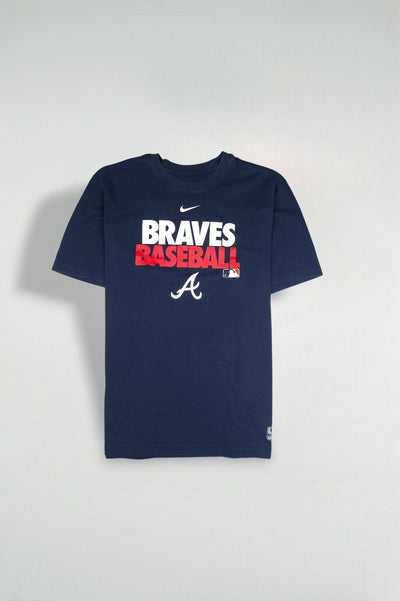 Nike Atlanta Braves Baseball T-Shirt Navy Blue XXL Vintage MLB
