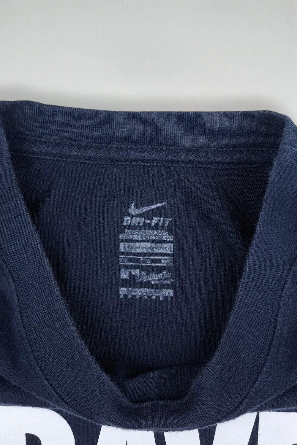 Nike Atlanta Braves Baseball T-Shirt Navy Blue XXL Vintage MLB