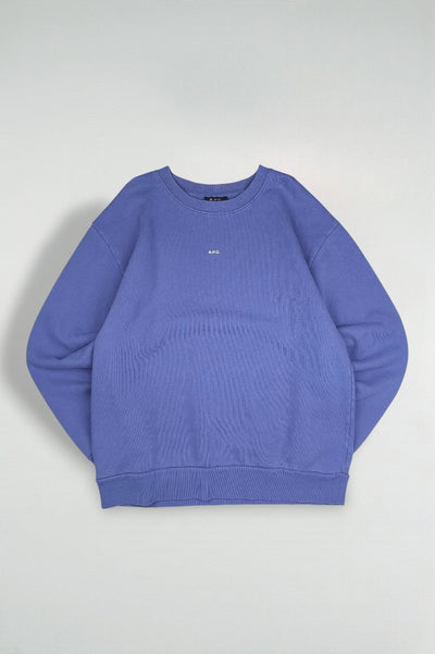 Vintage A.P.C. Mini Logo Sweatshirt Purple Cotton Crewneck | Minimalist L