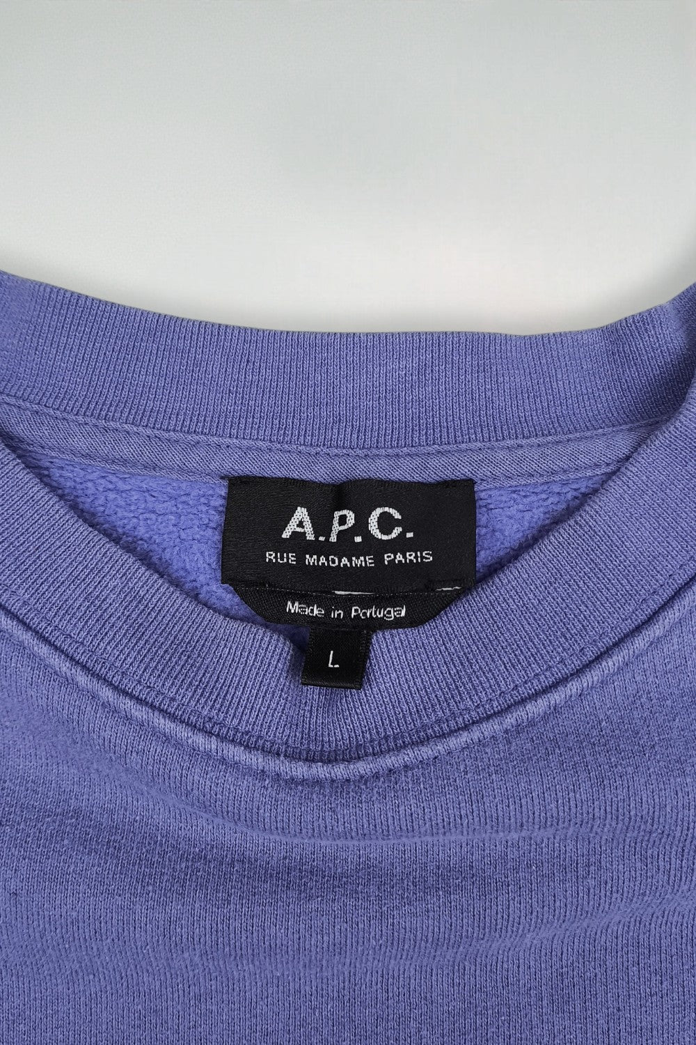 Vintage A.P.C. Mini Logo Sweatshirt Purple Cotton Crewneck | Minimalist L